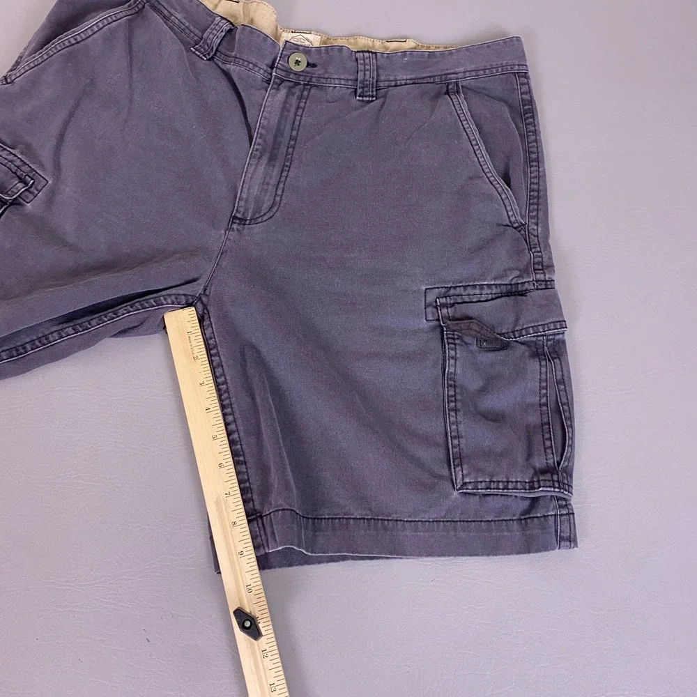 St. Johns Bay Cargo Shorts Men's Size 40 Gray Cotton Twill Outdoor Utility
